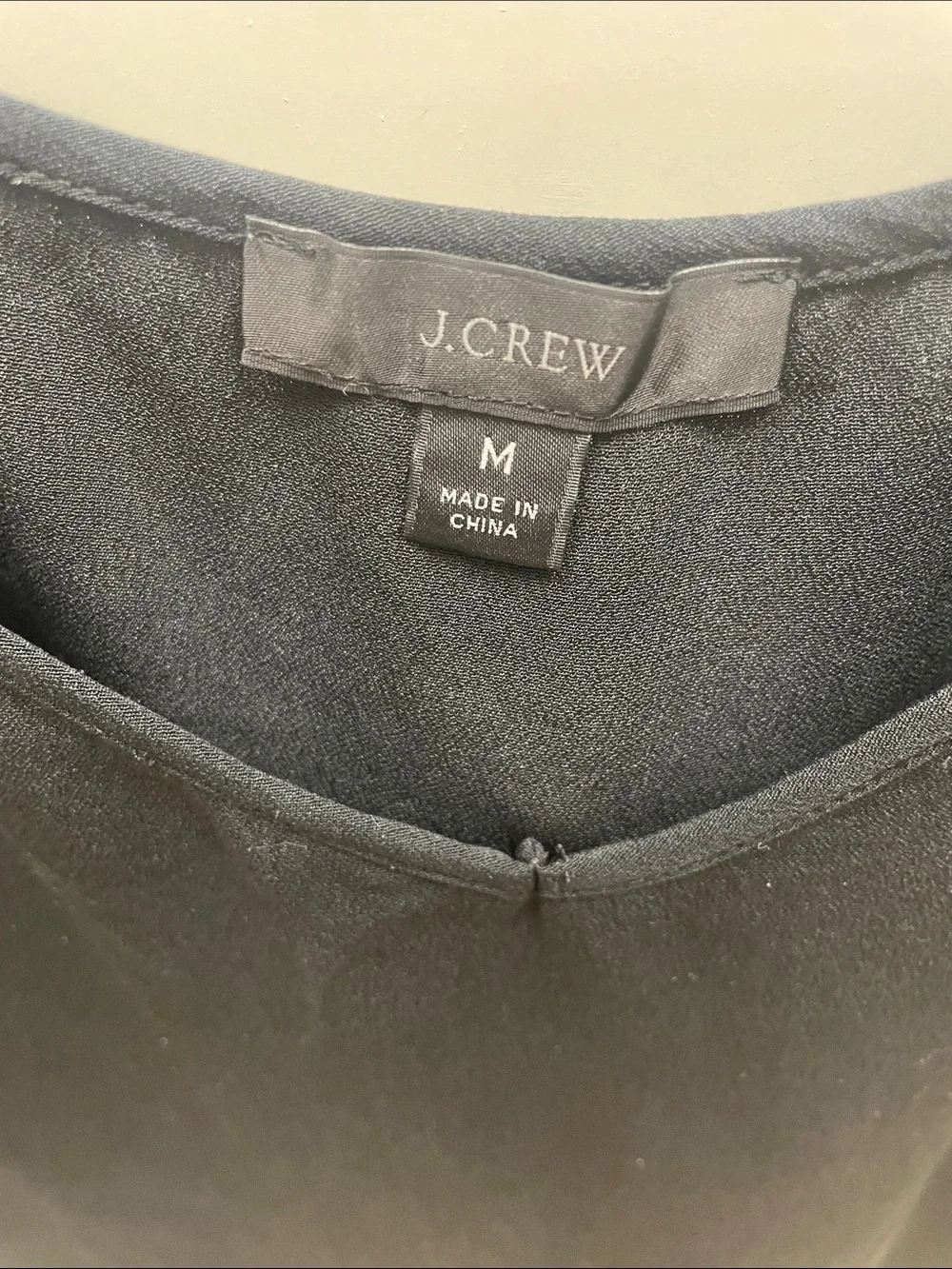 J. Crew Black Silk V-Neck Camisole
